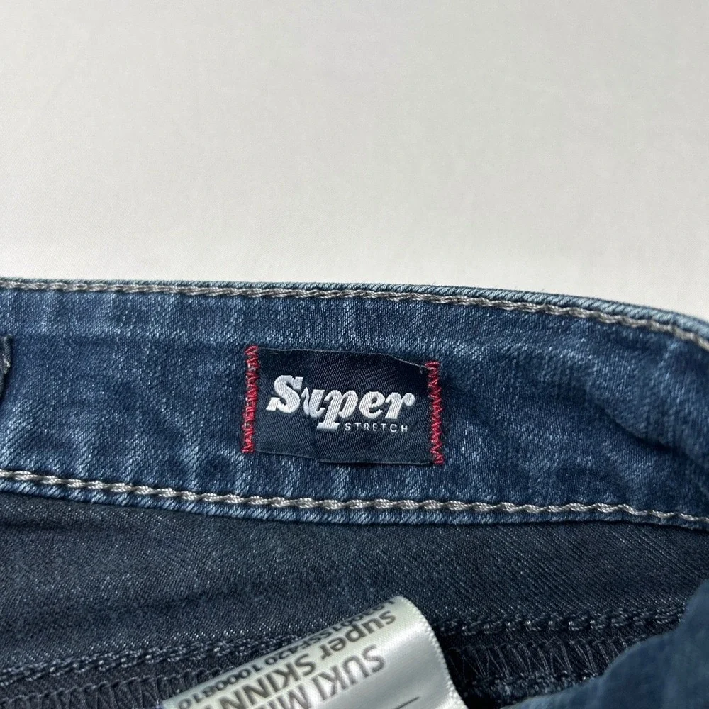 Silver Jeans Co Womens Suki Mid Super Skinny Jeans Size 26/4 Dark Wash Denim